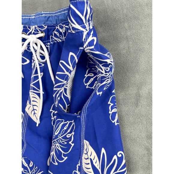VTG Steve & Barrys Swim Trunks Mens L Blue Hawaiian Print - Picture 6 of 8